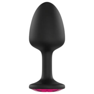 Dorcel Geisha Plug Ruby L - černý anální kolík s růžovým kamenem