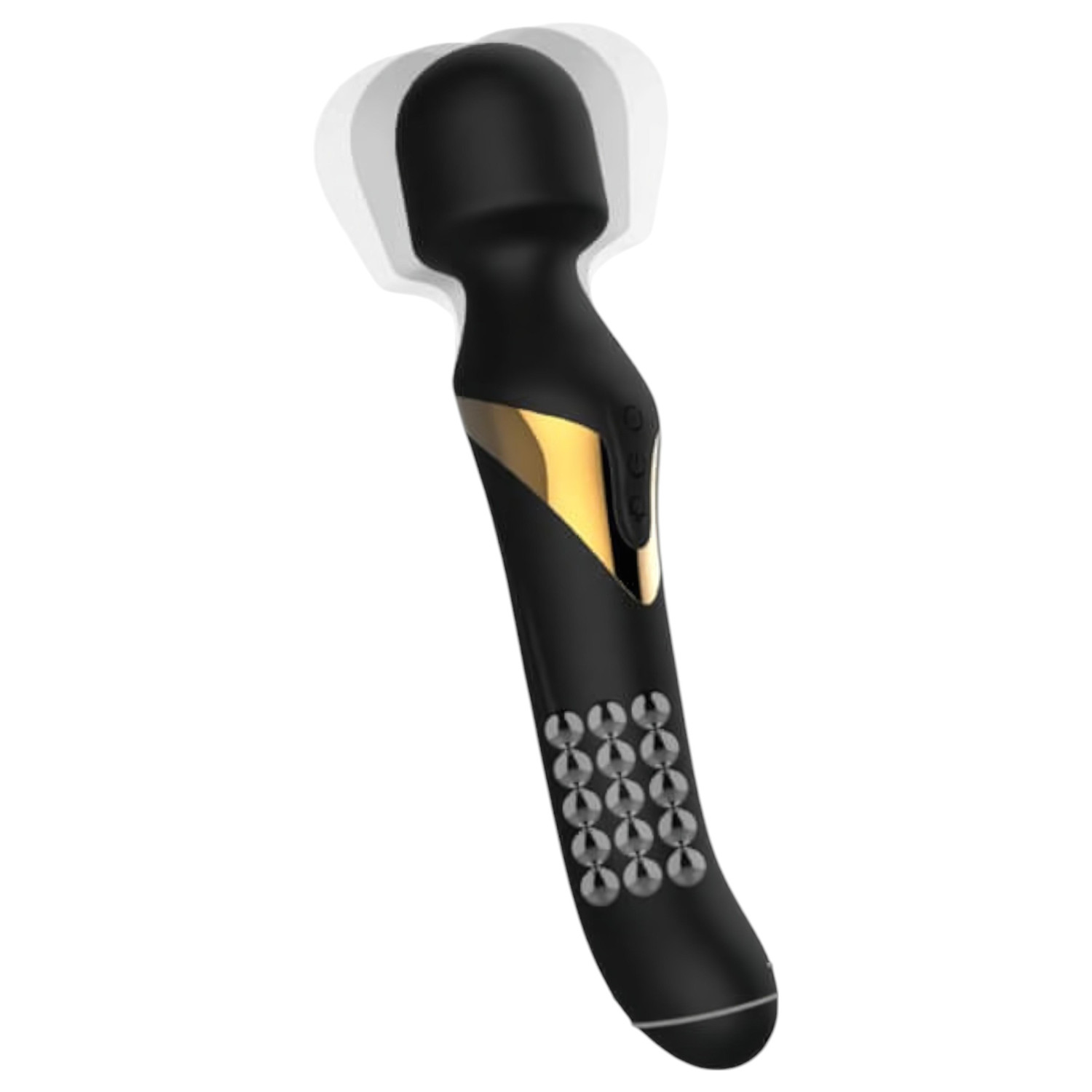 Dorcel - vibrátor a masážní hlavice 2v1 - duální stimulace - černý
