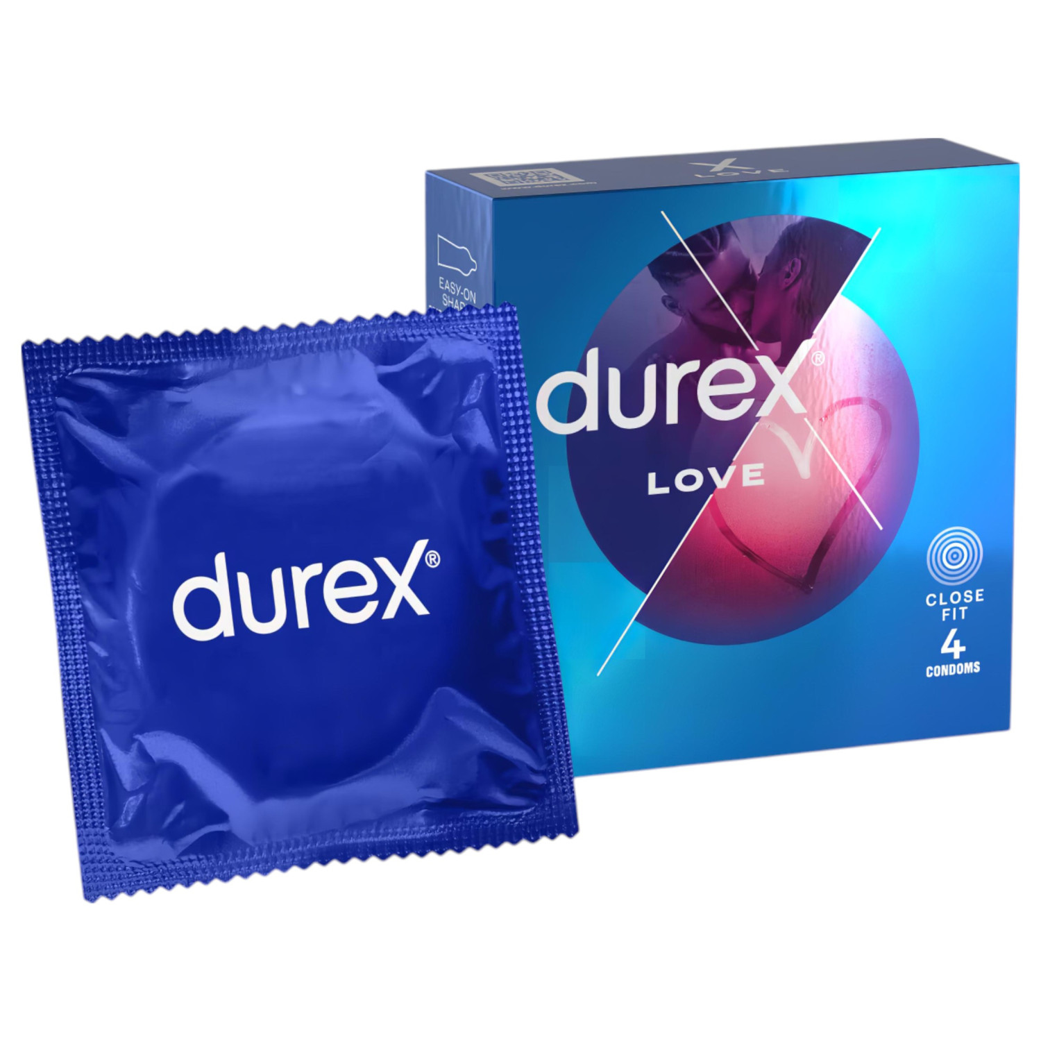 Durex Love - kondomy Close Fit - těsný střih - 4 ks