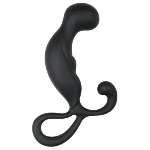EasyToys - masážní vibrátor na prostatu - černý silikon