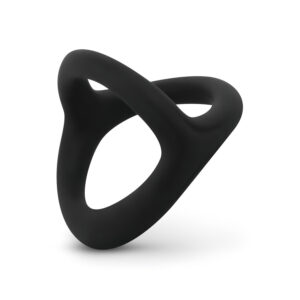 Easytoys Desire Ring - erekční kroužek na penis a varlata - pružný - černý