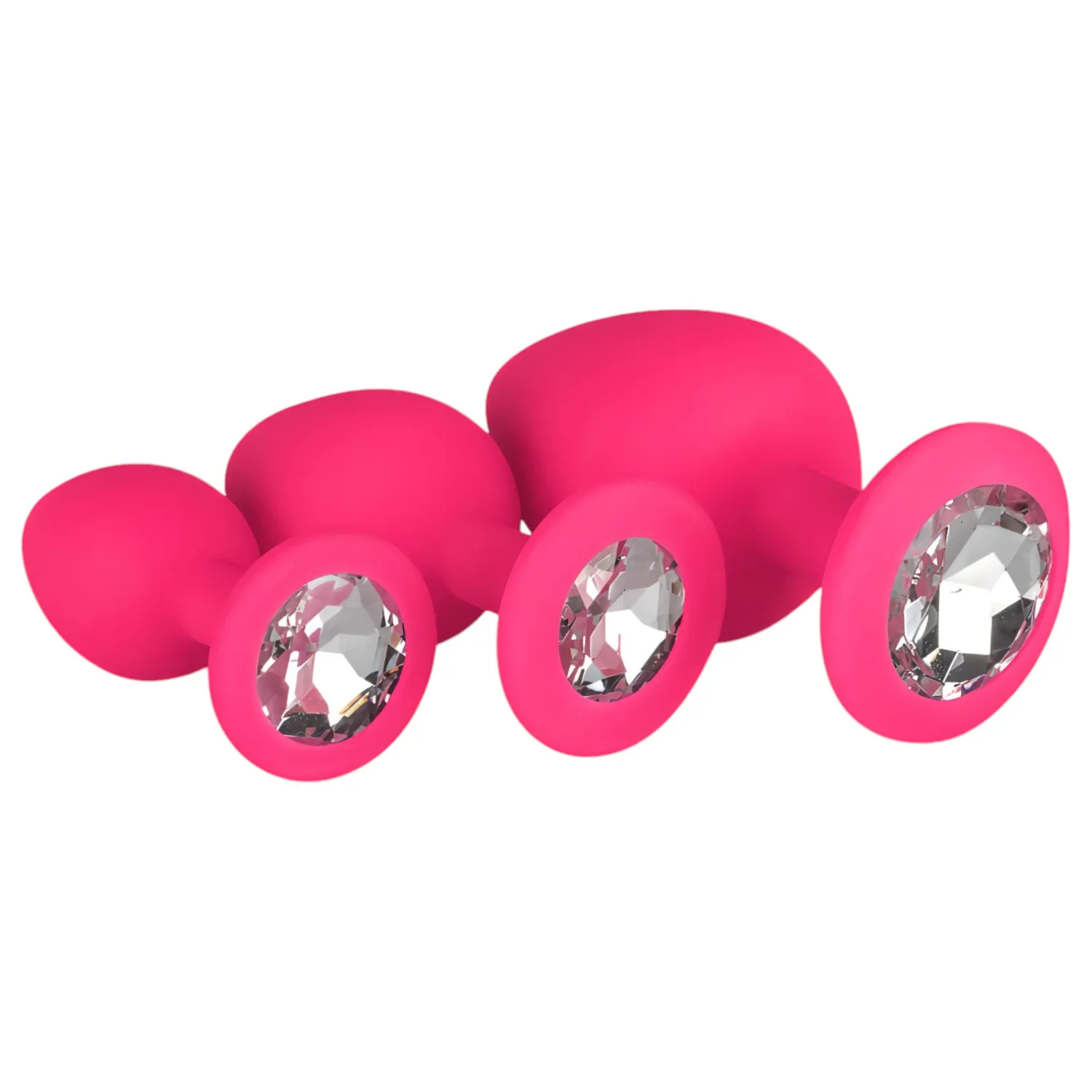 Easytoys Diamond - anální kolíky sada - růžová