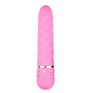 Easytoys Diamond - vibrátor s kroucenou tyčí - růžový