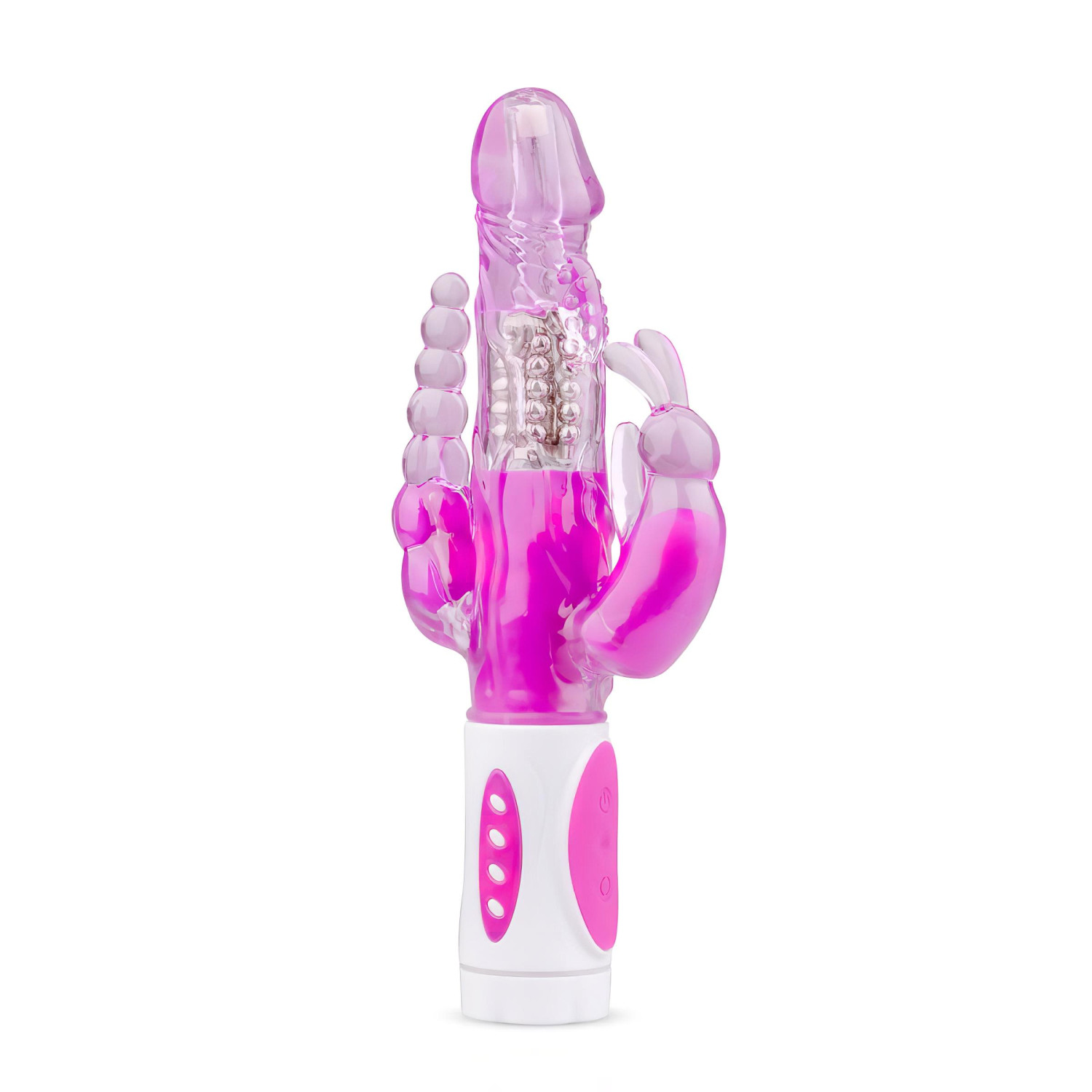 Easytoys Raving Rabbit - 3ramenný vibrátor (růžový)