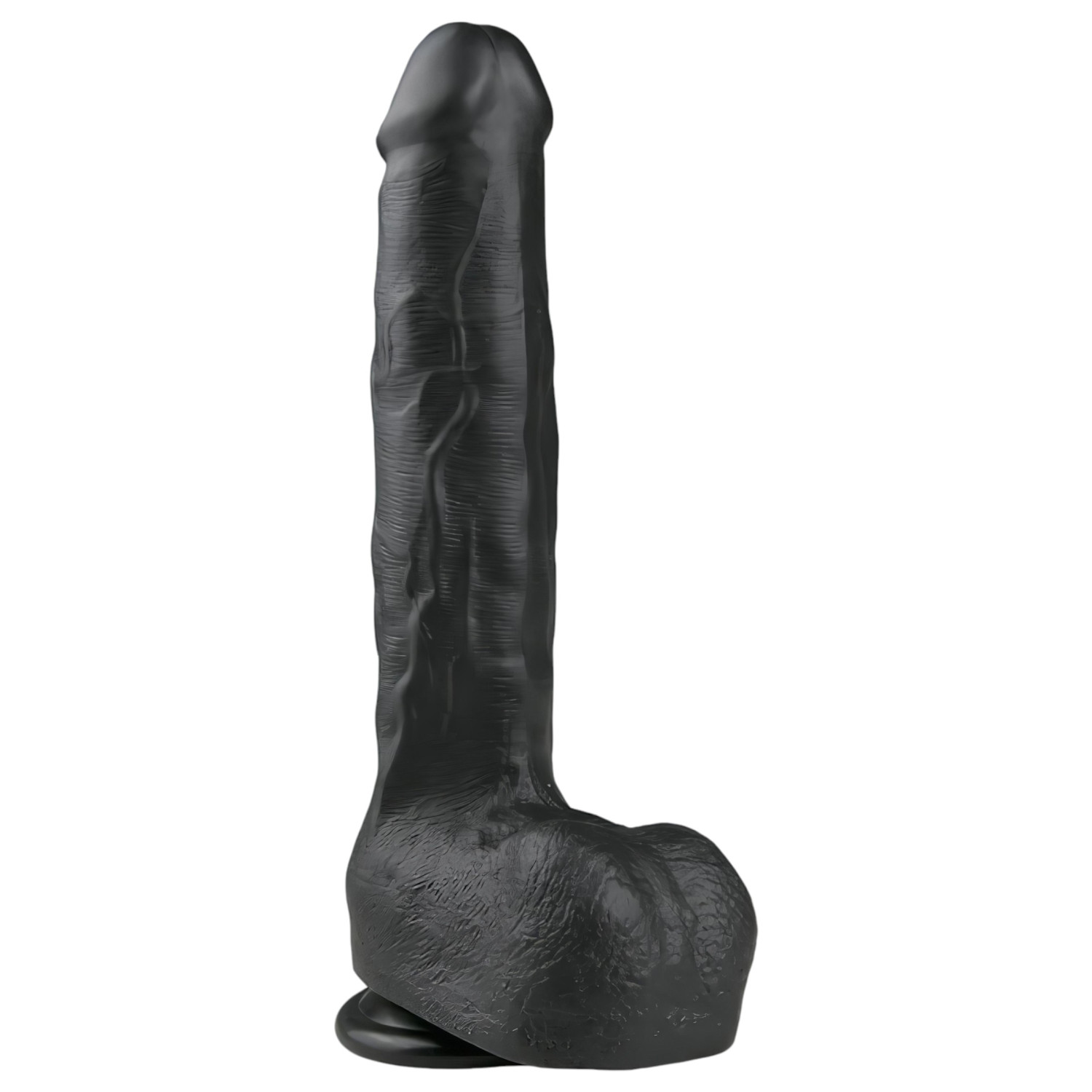 Easytoys - realistické dildo s přísavkou a varlaty - černé 29