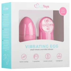 Easytoys - vibrační vajíčko na dálkové ovládání - 7 režimů - růžové
