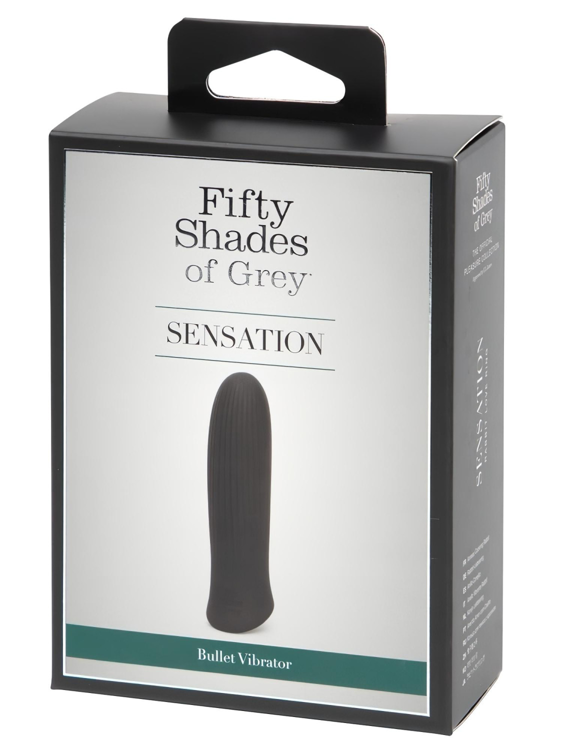 Fifty Shades of Grey - mini vibrátor - vodotěsný - černý