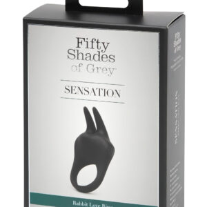 Fifty Shades of Grey - vibrační erekční kroužek na klitoris - černý