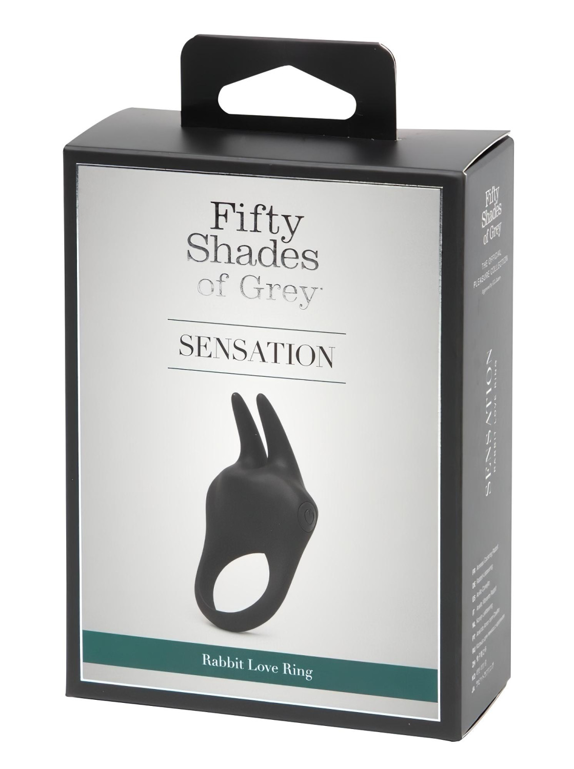 Fifty Shades of Grey - vibrační erekční kroužek na klitoris - černý