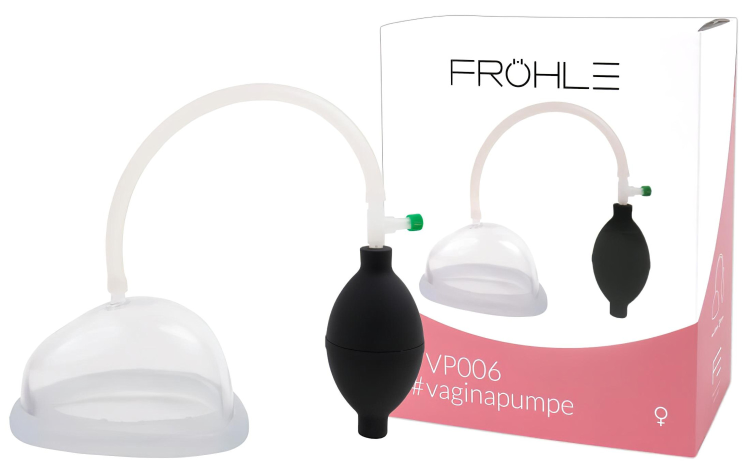 Fröhle - Vakuová pumpa na vaginu - lékařská - průhledná