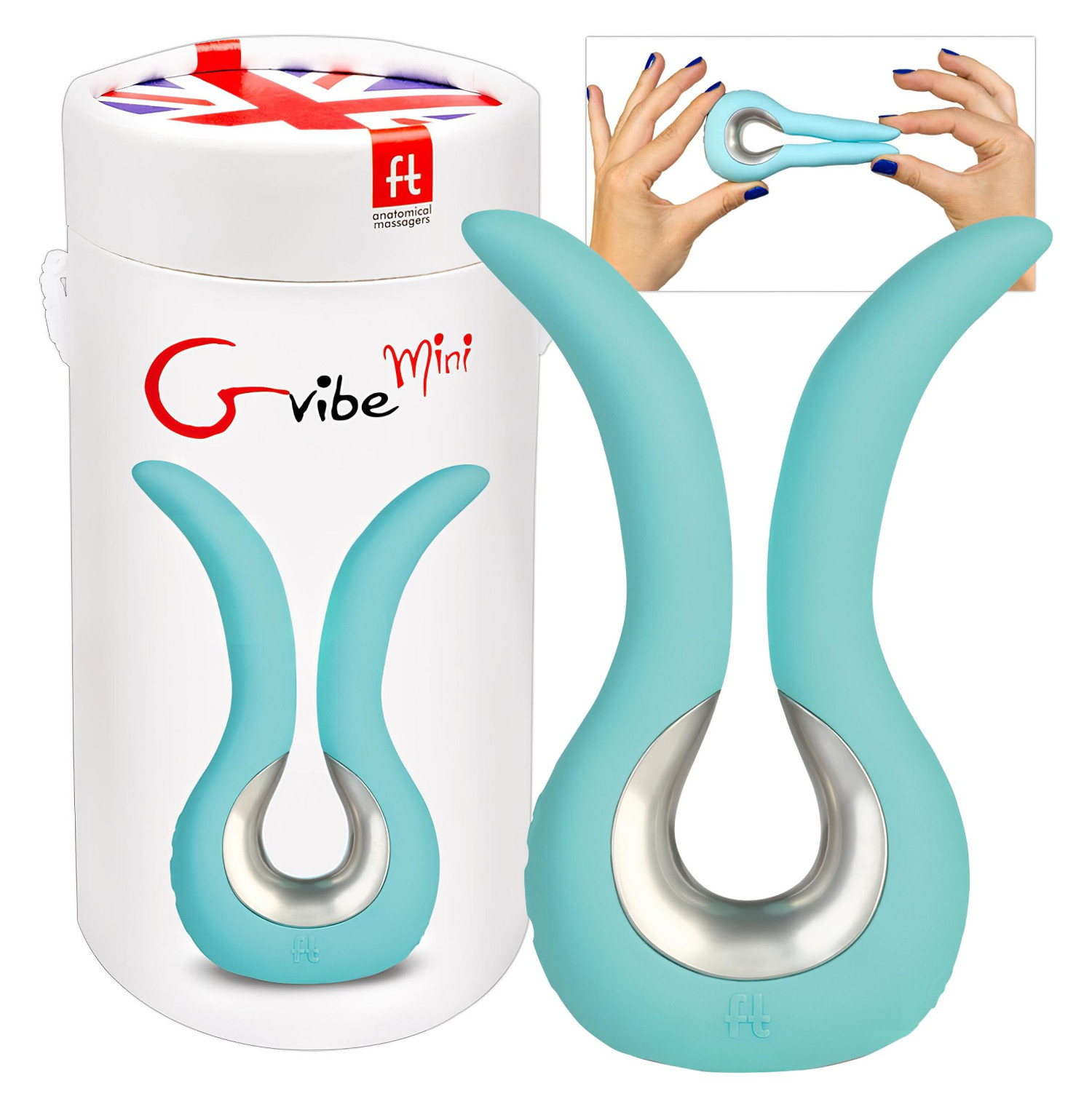 G-vibe Mini - vibrátor na G-bod - silikonový - USB nabíjení - mátový