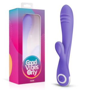 Good Vibes Only - vibrátor s králičím ramenem - stimulace klitorisu - fialová