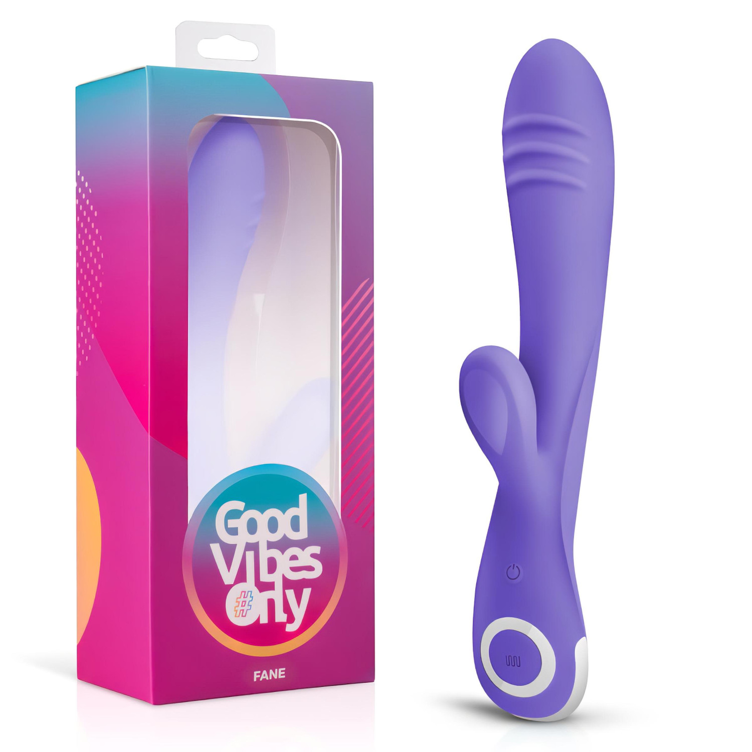 Good Vibes Only - vibrátor s králičím ramenem - stimulace klitorisu - fialová