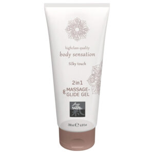 HOT - Shiatsu 2v1 Silky touch - hedvábný masážní lubrikant (200 ml)
