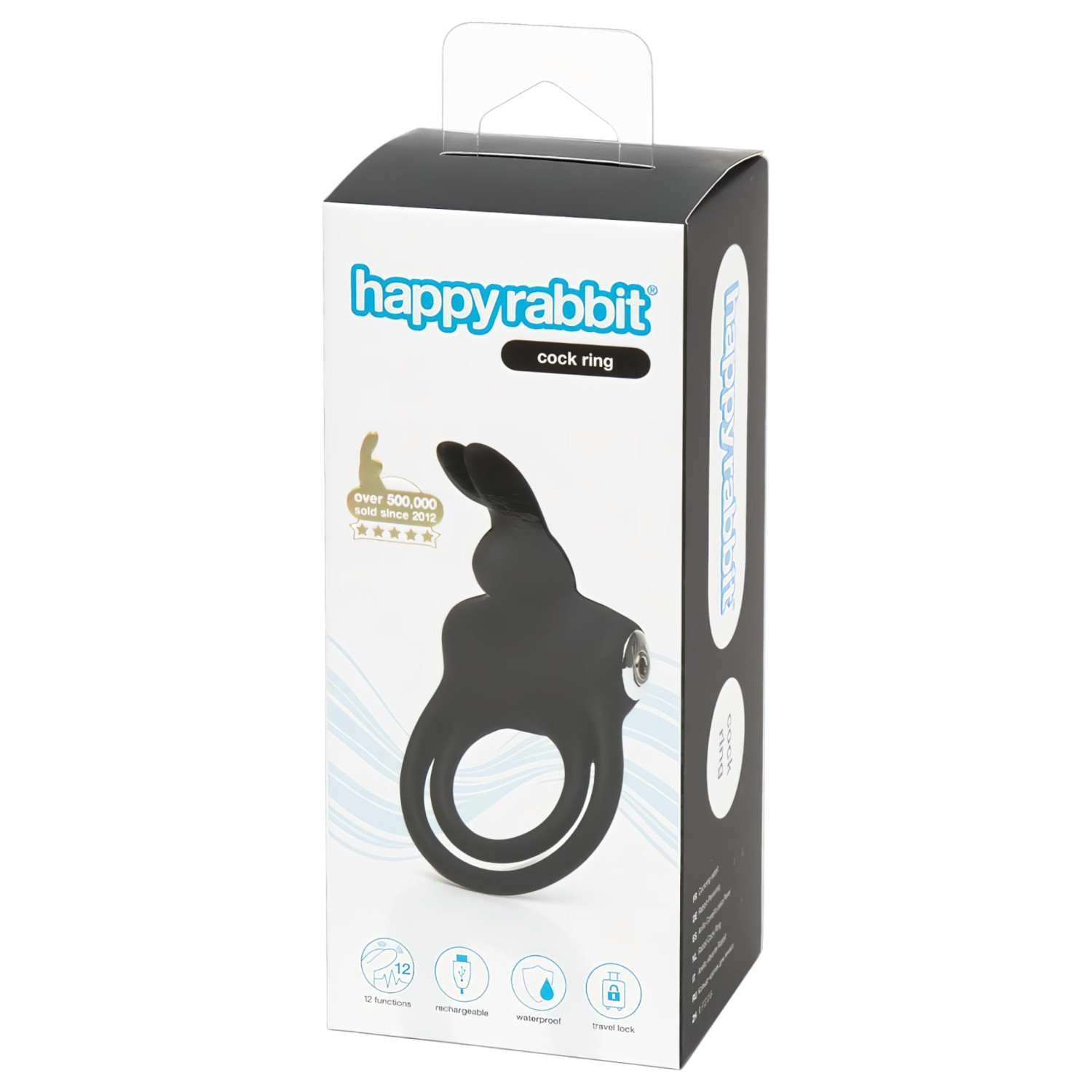 Happyrabbit - vibrační erekční kroužek na penis a varlata