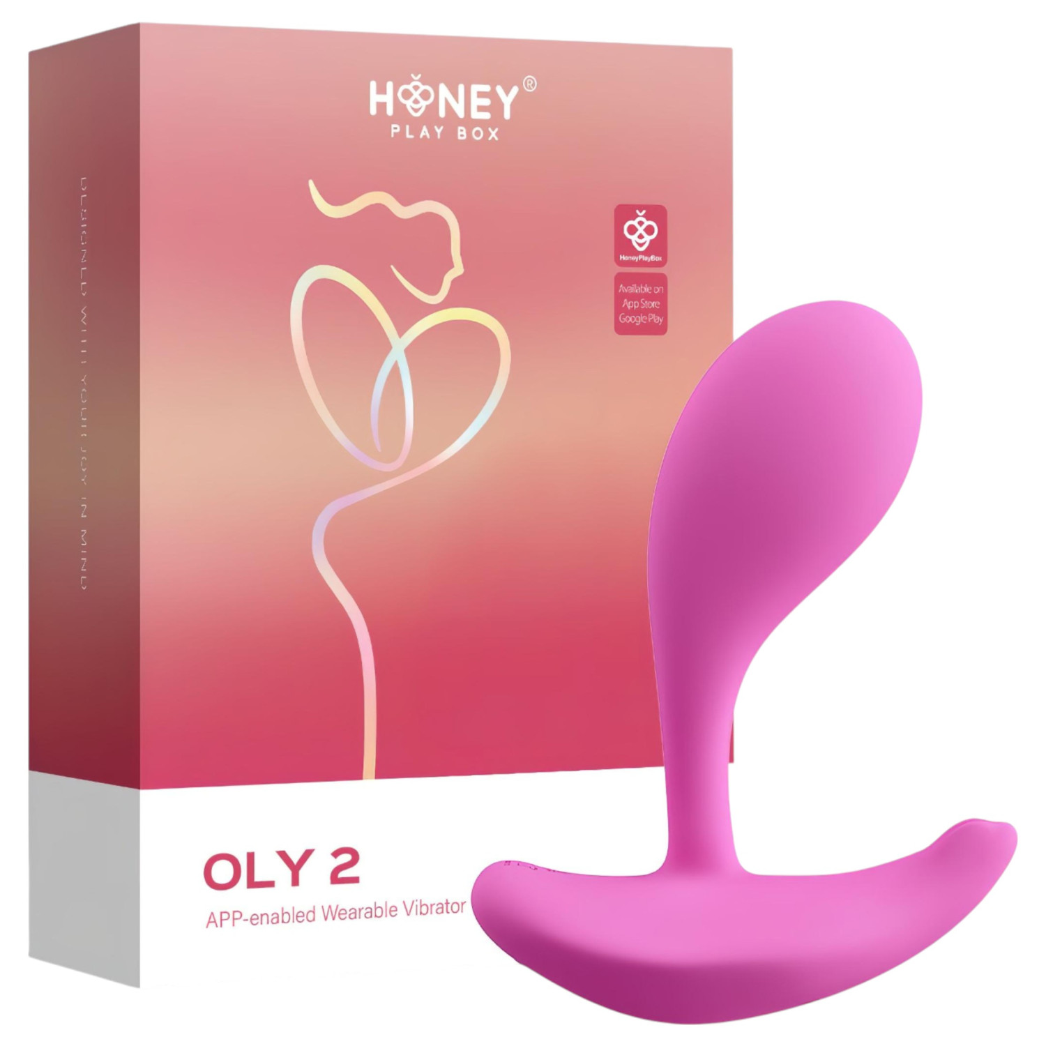 Honey Play Box Oly 2 - vibrátor na bod G a klitoris ovládaný aplikací (růžový)
