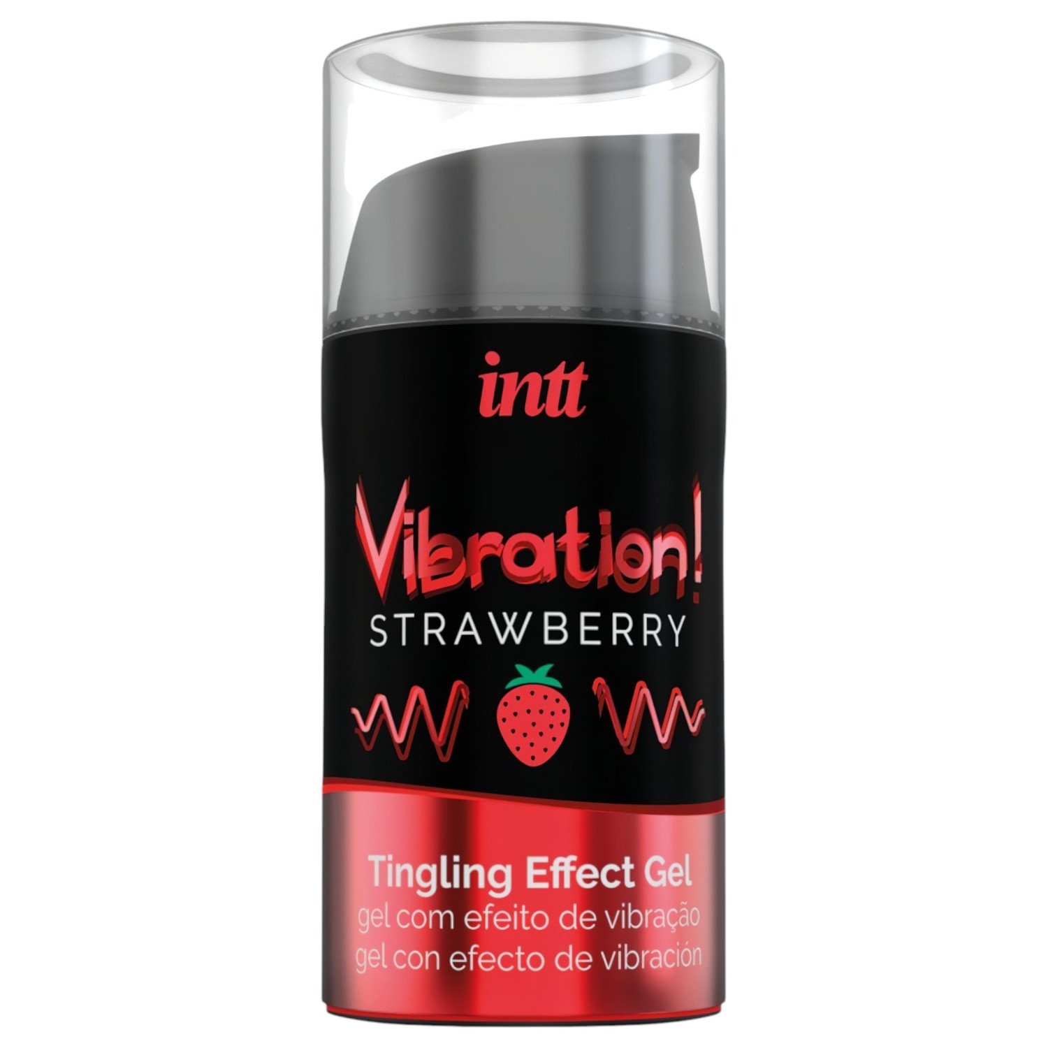 Intt Vibration! - tekutý vibrátor - jahoda (15 ml)