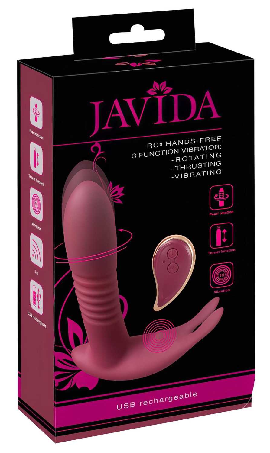 Javida RC - vibrační stimulátor klitorisu na dálkové ovládání - 3 režimy