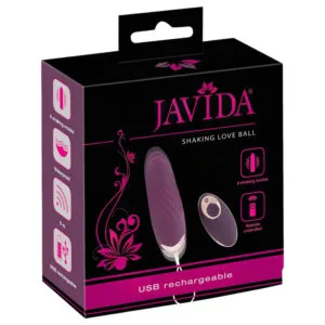Javida Shaking Love - nositelné rádiové vibrační vajíčko s přírazovým režimem (fialové)