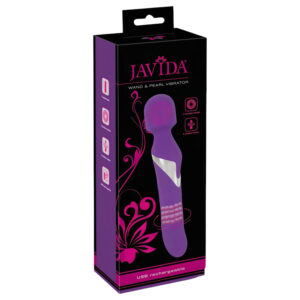 Javida - masážní a vibrátor 2v1 - perlový