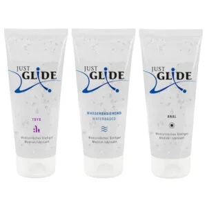 Just Glide - sada lubrikantů - na vodní bázi - 3×200 ml