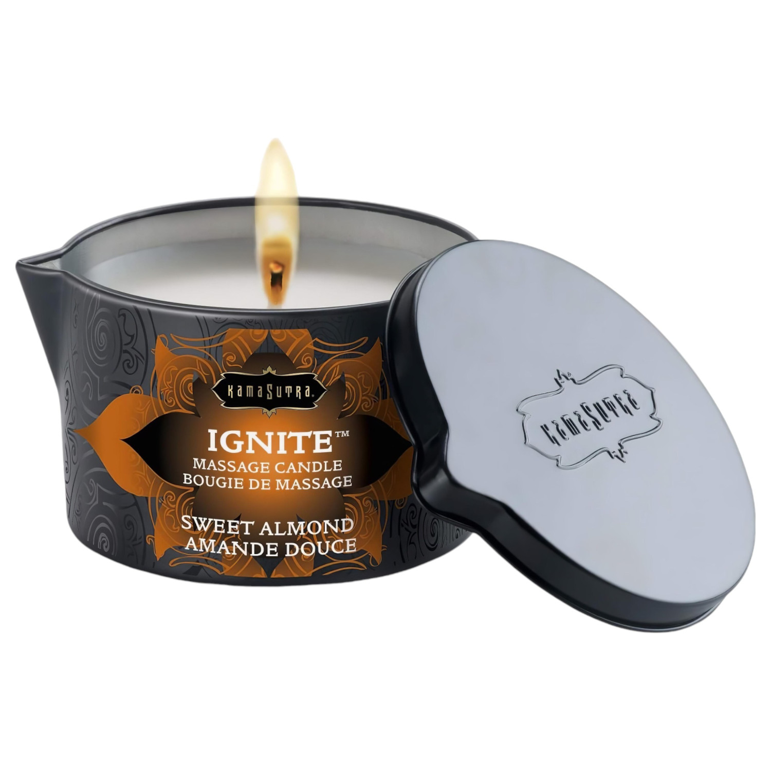 Kama Sutra - masážní svíčka - veganská - sladká mandlová - 170g