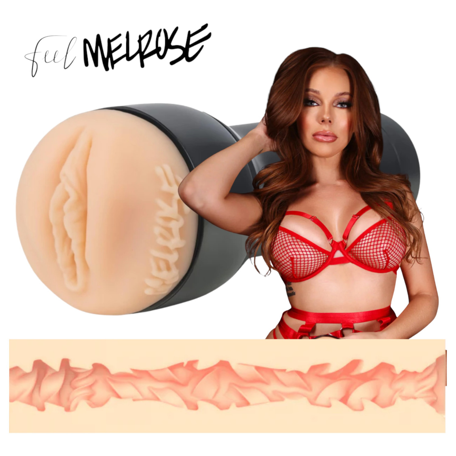Kiiroo MelRose Michaels - masturbátor vagína - PowerBlow kompatibilní - přírodní