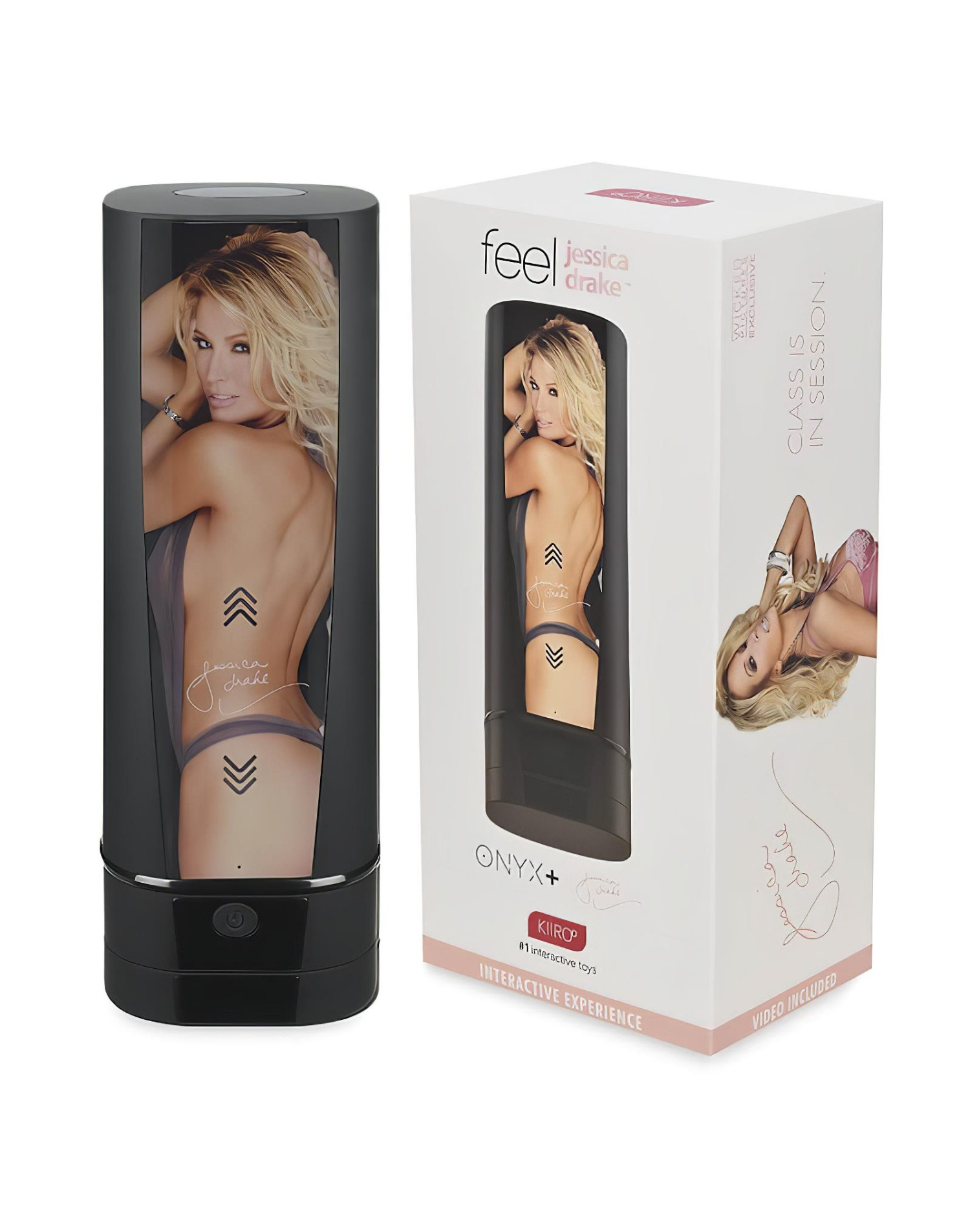 Kiiroo Onyx+ Jessica Drake - interaktivní masturbátor - černý