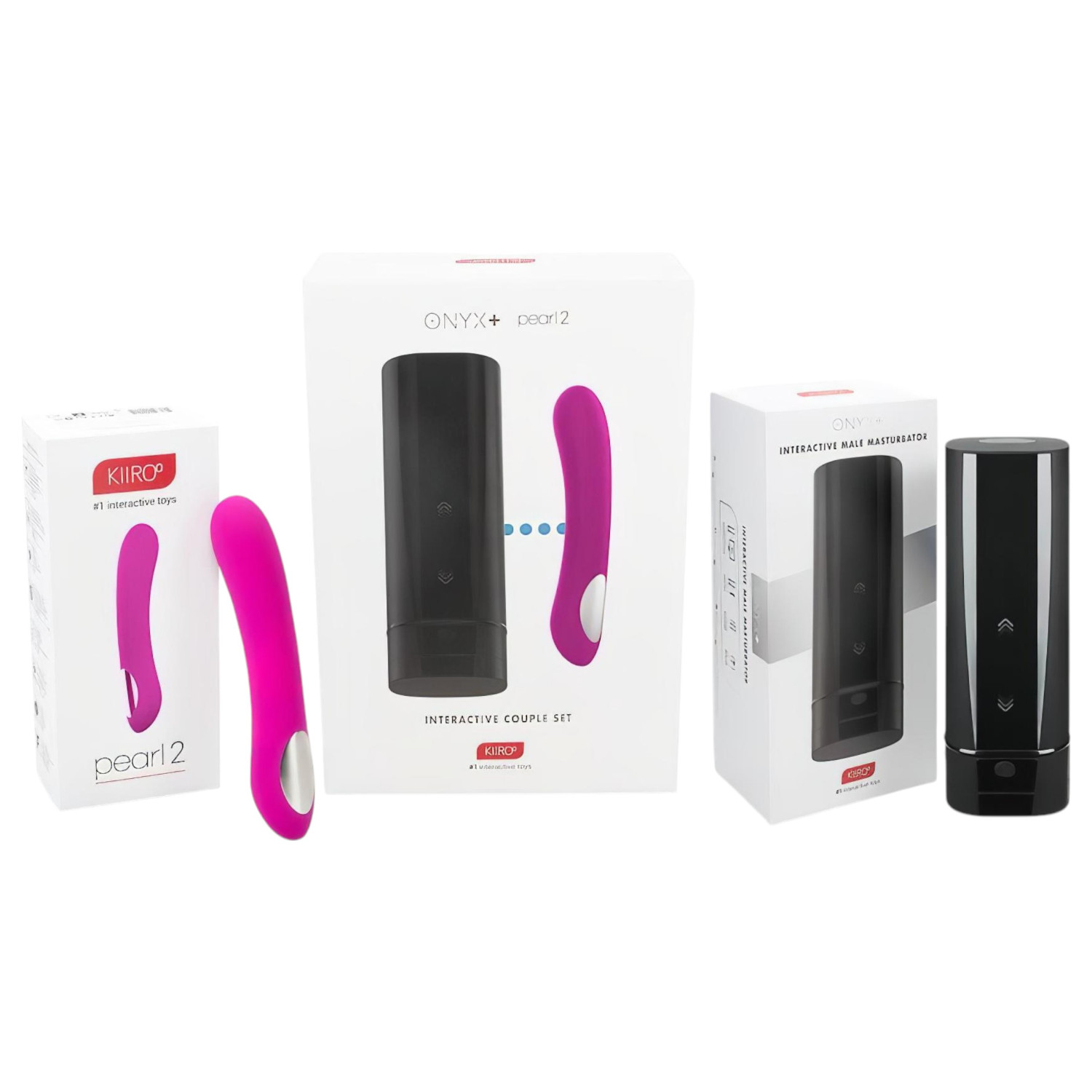 Kiiroo Onyx+ a Pearl 2 - sada pro páry masturbátor a vibrátor