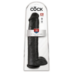 King Cock 15 - dildo s přísavkou a varlaty (38 cm