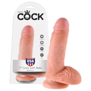 King Cock - dildo s varlaty 18 cm - tělová