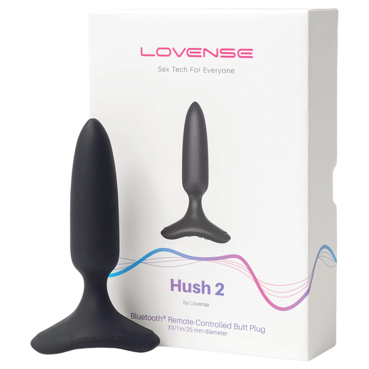 LOVENSE Hush 2 XS - malý anální vibrátor na akumulátor (25 mm) - černý