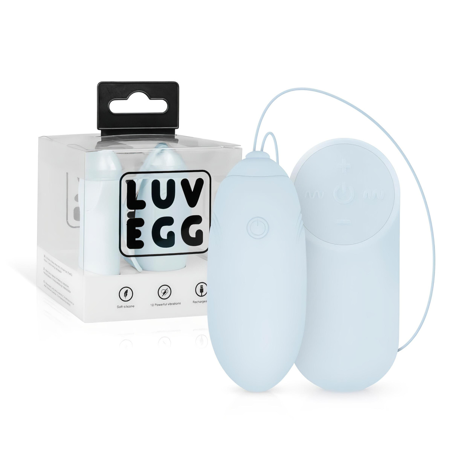 LUV EGG - vibrační vajíčko na dálkové ovládání - dobíjecí - modré