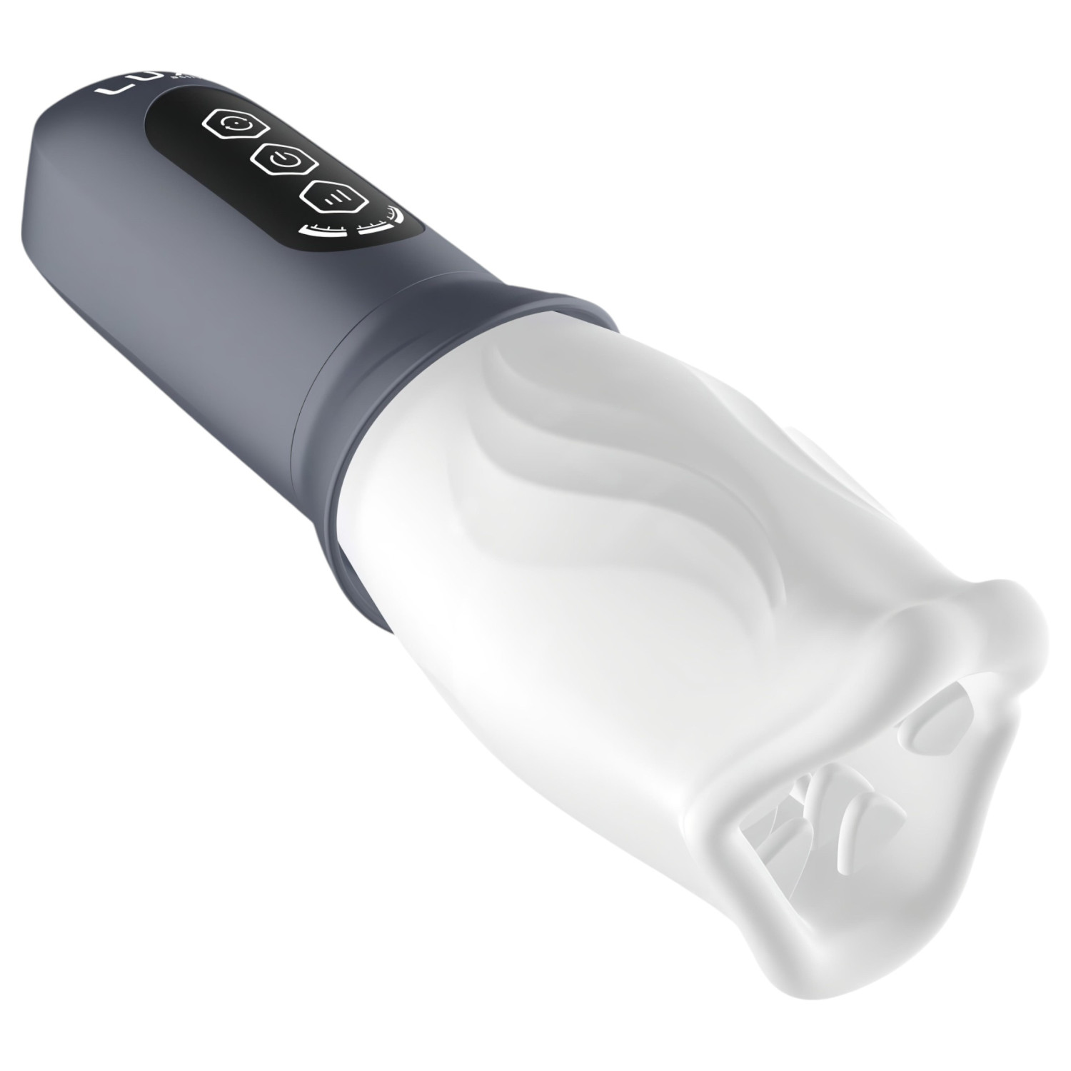 LUX Active First Class - rotační masturbátor - bílá/šedá