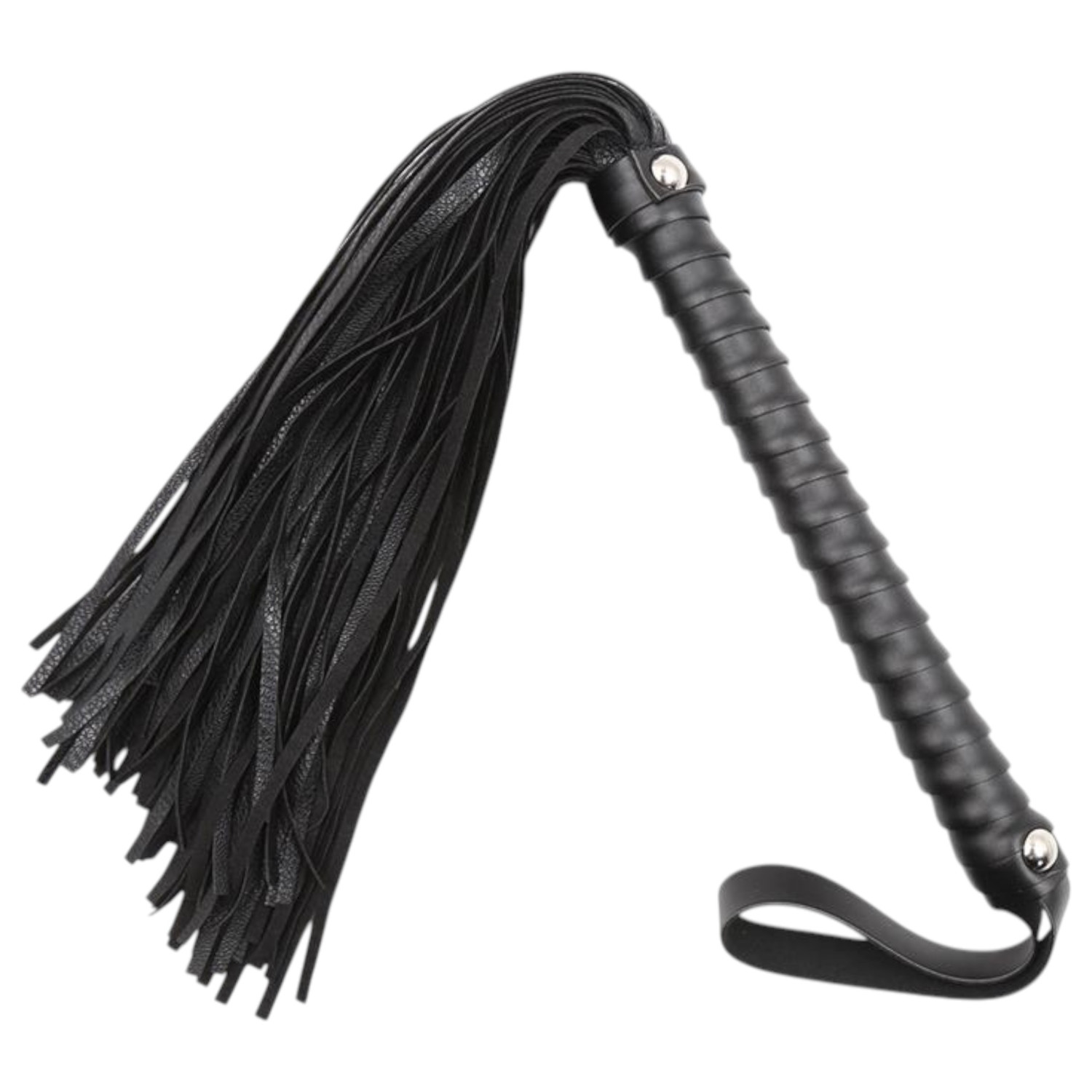 Latetobed - bič s texturovaným povrchem - černý - 48 cm