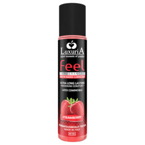 LuxuriA Feel Strawberry - lubrikant na vodní bázi - jahoda (60 ml)