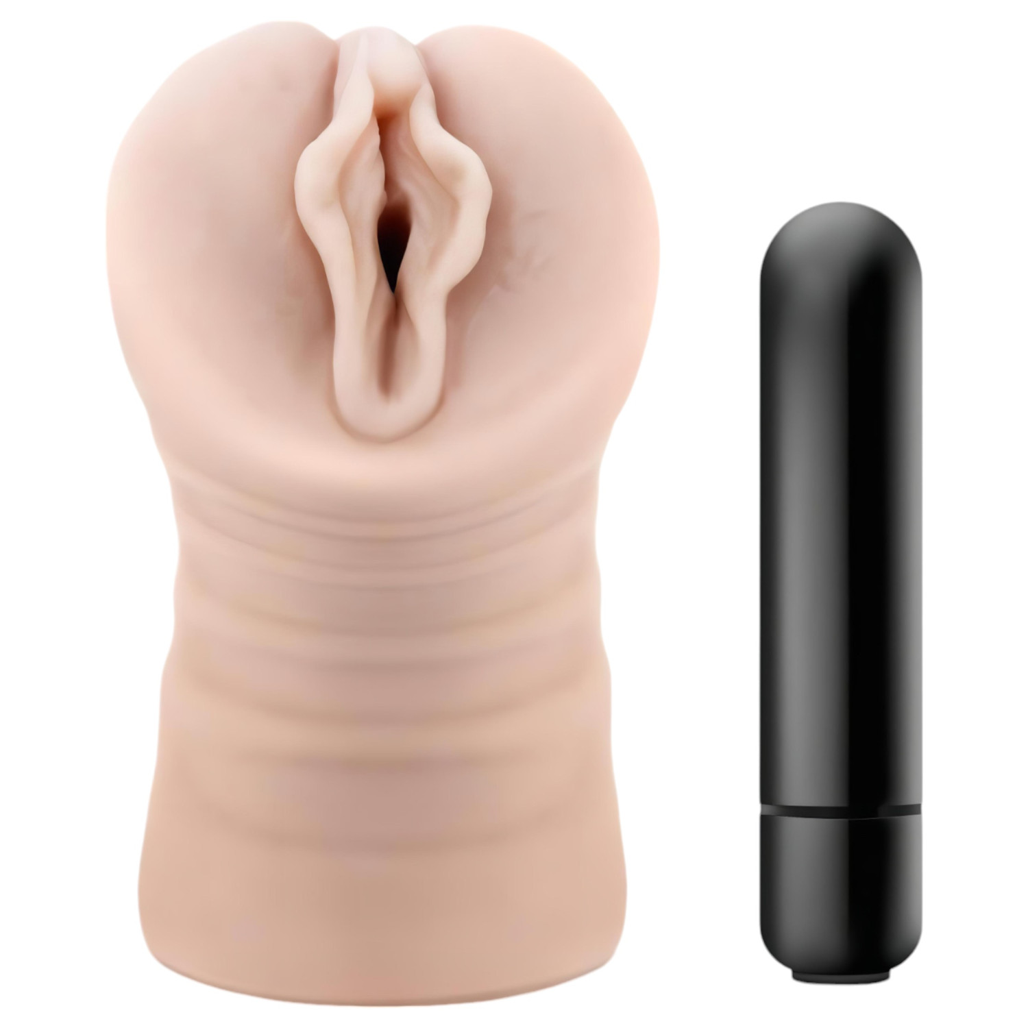 M for Men Ashley - masturbátor s vibrací - real feel - tělová