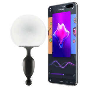 Magic Motion Bunny - anální vibrátor ovládaný aplikací s králičím ocáskem (bílý)