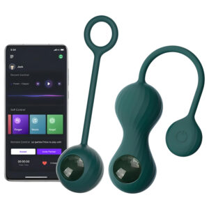 Magic Motion Crystal Duo - vibrační venušiny kuličky ovládané aplikací (zelené)