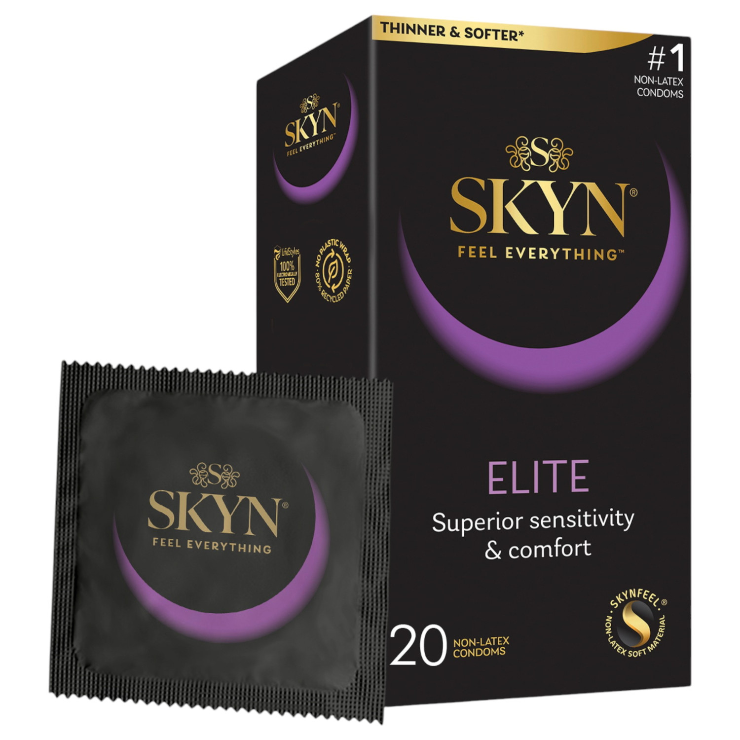 Manix SKYN Elite - ultra tenké bezlatexové kondomy - 20 ks