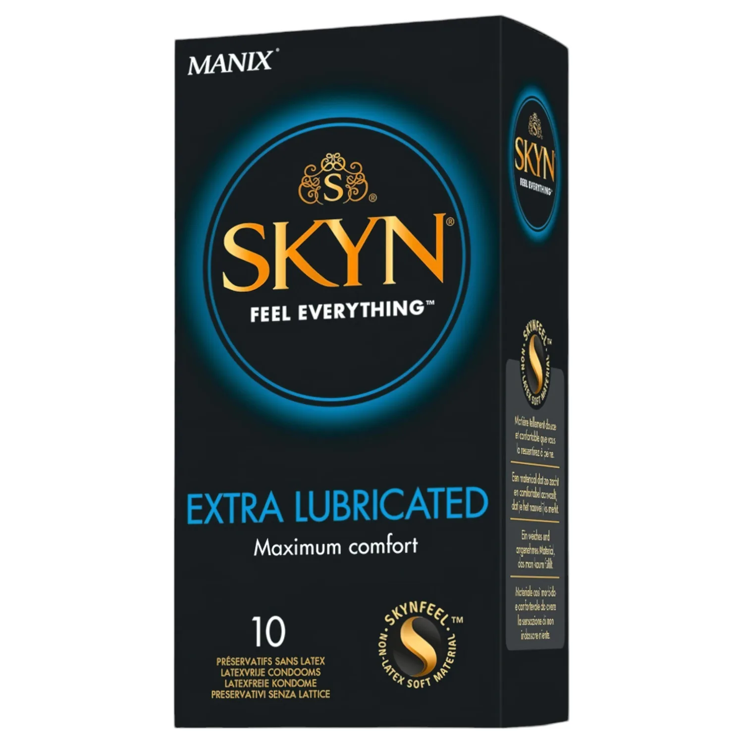 Manix SKYN Extra Lubricated - extra lubrikovaný bezlatexový kondom (10 ks)