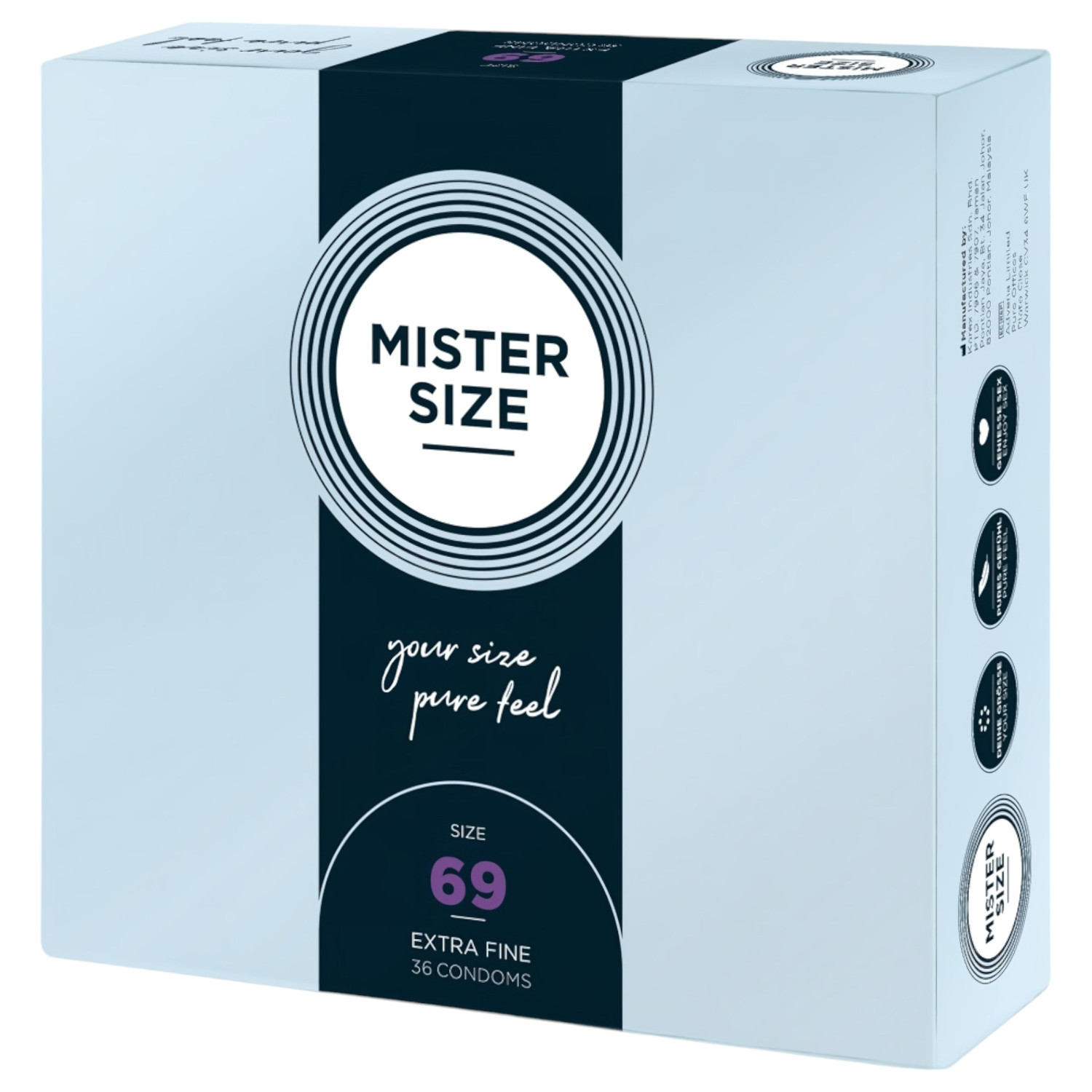 Mister Size - extra tenký kondom - 69 mm - balení 36 ks