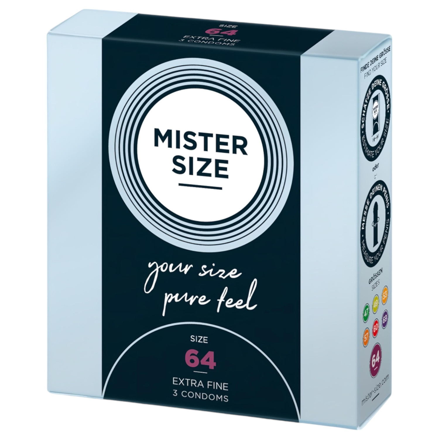 Mister Size - kondom extra tenký - 64 mm - 3 ks