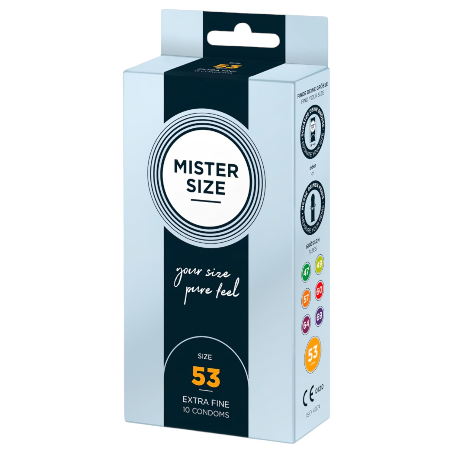 Mister Size - tenký kondom - 53 mm - 10 ks