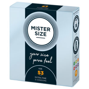 Mister Size - tenký kondom - 53 mm - 3 ks