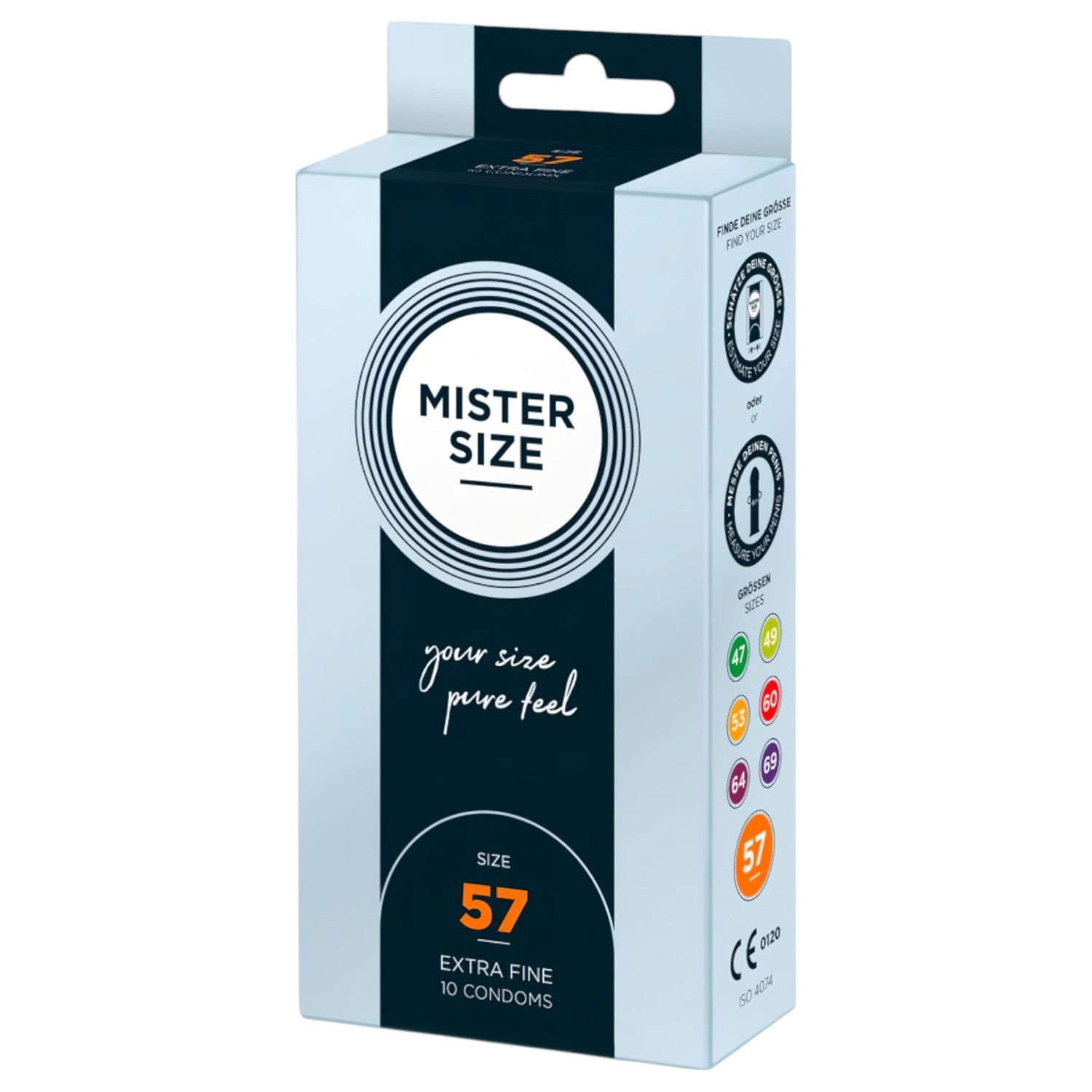 Mister Size - tenký kondom - 57 mm - 10 ks