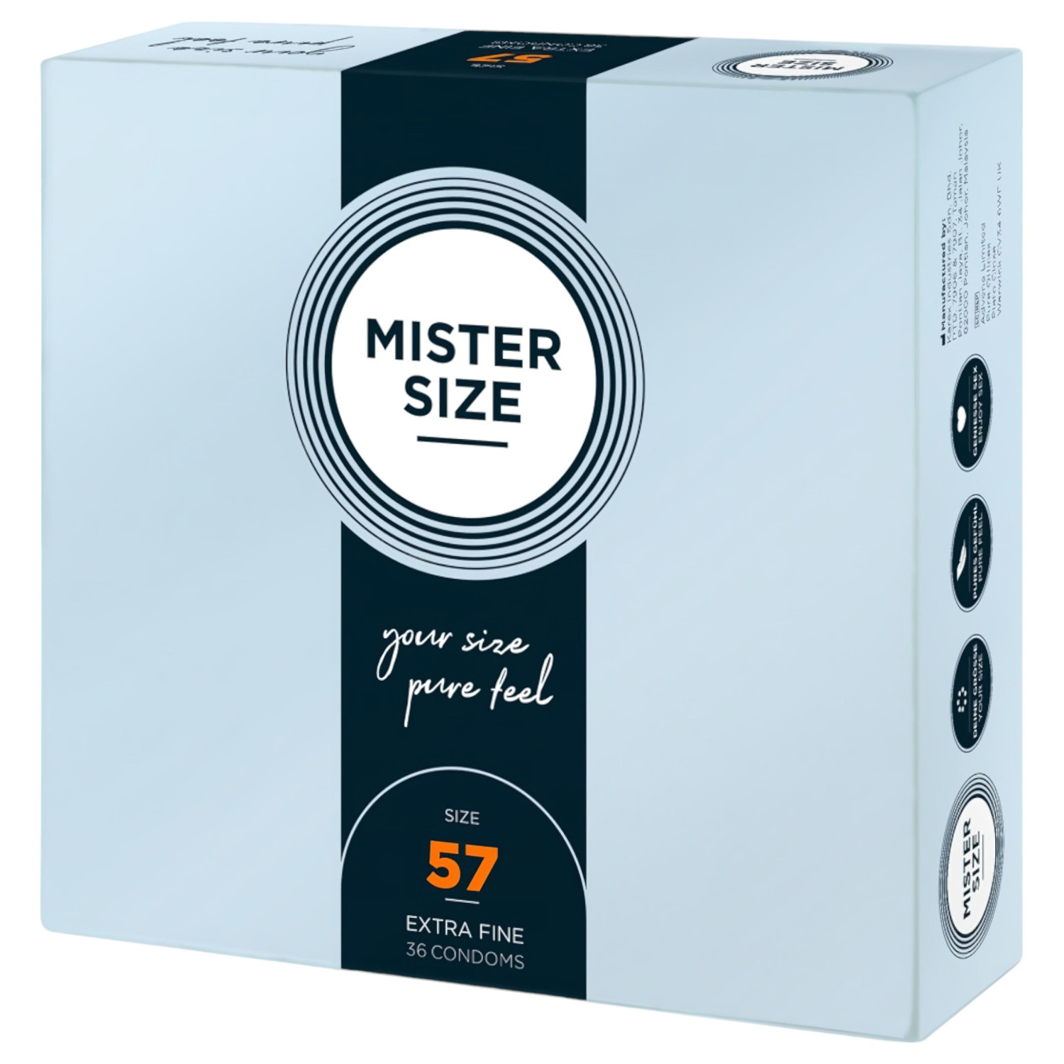 Mister Size - tenký kondom - 57 mm - balení 36 ks