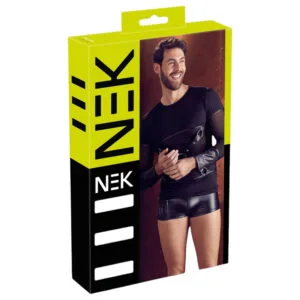 NEK - Dlouhý rukáv s křížovými páskami pro muže (černá)