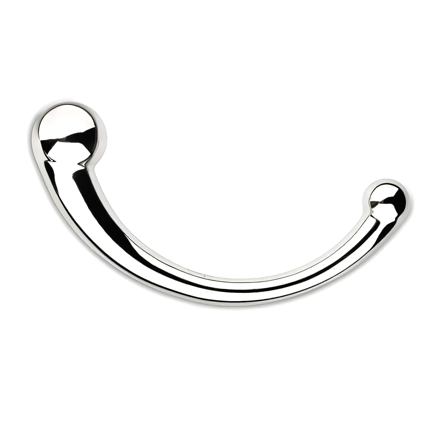 NJOY Pure Wand - anální hák dildo (stříbrné)