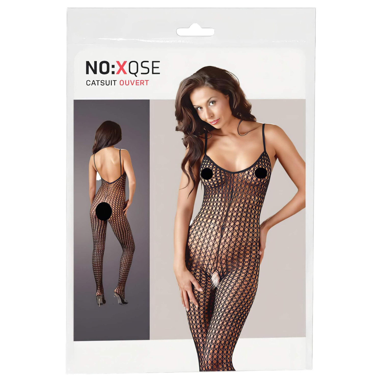 NO:XQSE - otevřený síťovaný overal (černý) - M/L